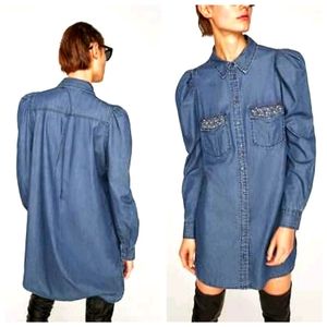 🎈2/$50 Zara Denim Shirt Dress